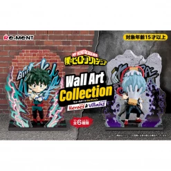 My Hero Academia MHA - Wall Art Collection Heroes & Villains - Re-ment Blind Box Mini Figure (Case Pack) [In Stock]
