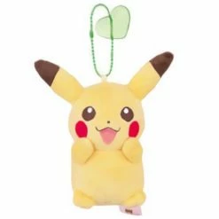 Pokemon I Love Pikachu 3" Green Heart Charm Plush Ball-Chain Key Chain Plushies