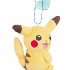 Plushies Pokemon I Love Pikachu 3" Blue Heart Charm Plush Ball-Chain Key Chain