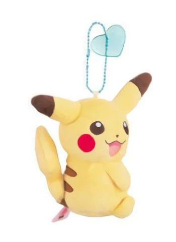 Plushies Pokemon I Love Pikachu 3" Blue Heart Charm Plush Ball-Chain Key Chain 3 Plushies Pokemon I Love Pikachu 3" Blue Heart Charm Plush Ball-Chain Key Chain