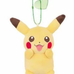 Pokemon I Love Pikachu 3" Green Heart Charm Plush Ball-Chain Key Chain Plushies