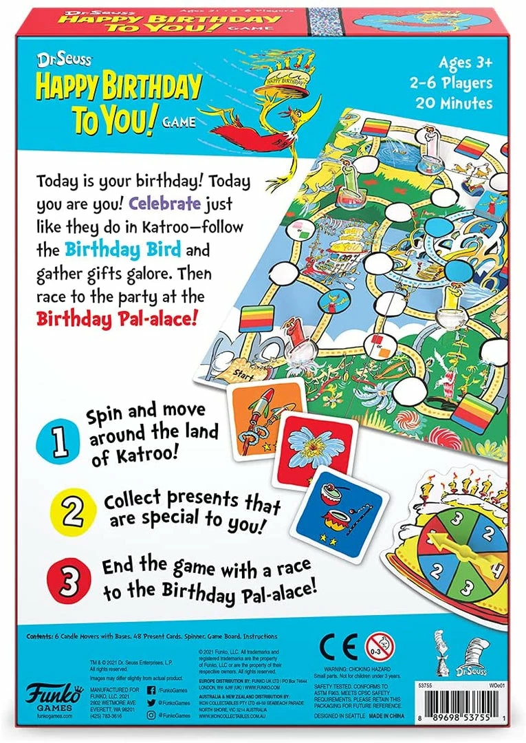 FUNKO Funko Pop Dr. Seuss: Happy Birthday To You! Game 5 FUNKO Funko Pop Dr. Seuss: Happy Birthday To You! Game