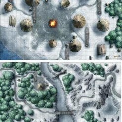 BATTLEFRONT MINIATURES INC All Books Dungeons And Dragons RPG: Icewind Dale Encounter Map Set (2x 20in X 30in) Role Playing Game