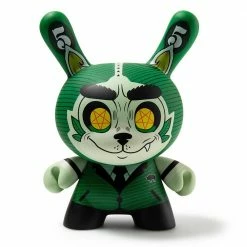 Figures Cash Wolf Dunny By Josh Divine Green - Kidrobot 5” Art Toy