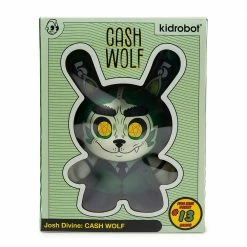 Figures Cash Wolf Dunny By Josh Divine Green - Kidrobot 5” Art Toy