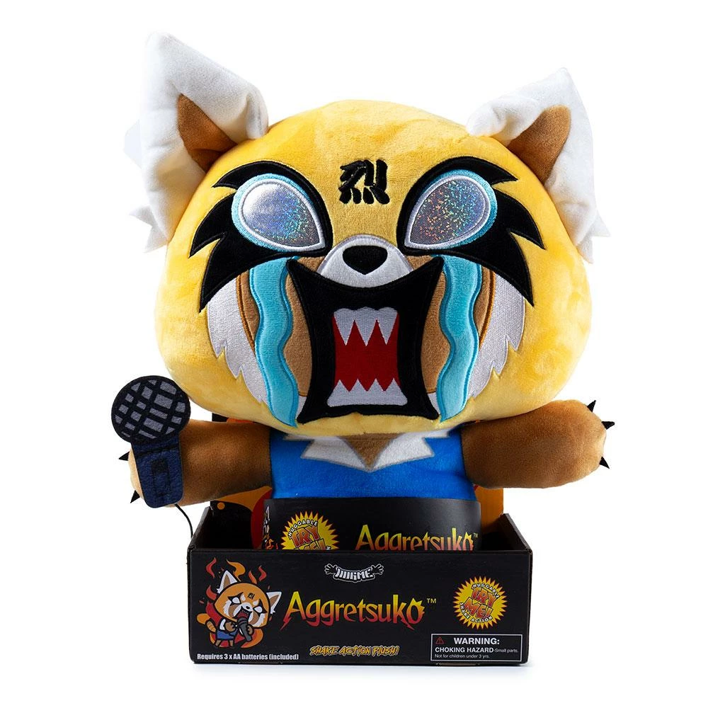 Kidrobot Plushies Sanrio - Aggretsuko Karaoke - Hugme Vibrating Plush *Batteries Included* 3 Kidrobot Plushies Sanrio - Aggretsuko Karaoke - Hugme Vibrating Plush *Batteries Included*