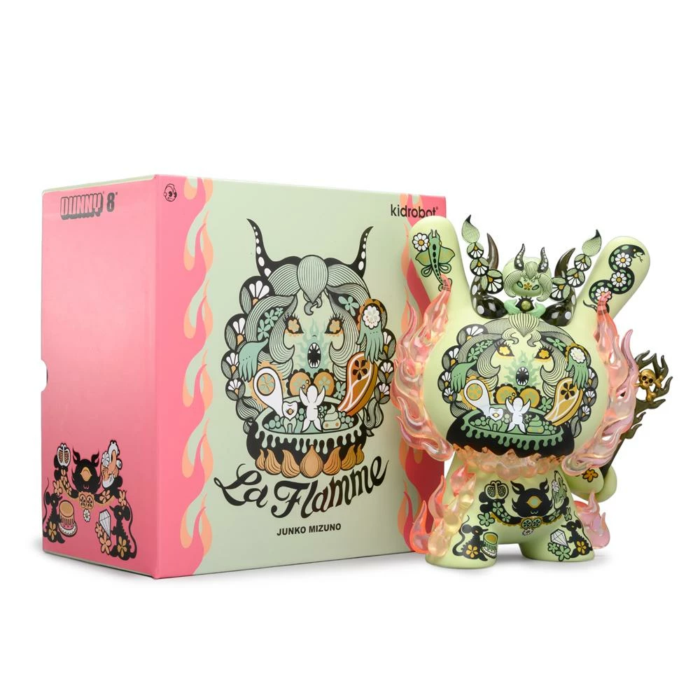La Flamme Dunny By Junko Mizuno Green - Kidrobot 8” Art Toy Figures 3 La Flamme Dunny By Junko Mizuno Green - Kidrobot 8” Art Toy Figures