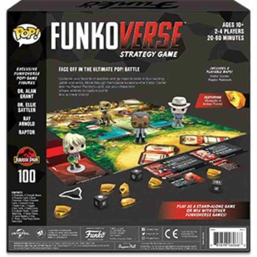 Funkoverse Jurassic Park 100 - Funko Board Game Funko Pop 5 Funkoverse Jurassic Park 100 - Funko Board Game Funko Pop