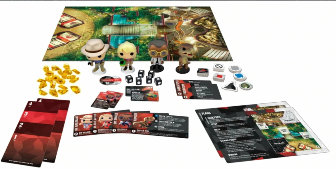 Funkoverse Jurassic Park 100 - Funko Board Game Funko Pop 4 Funkoverse Jurassic Park 100 - Funko Board Game Funko Pop
