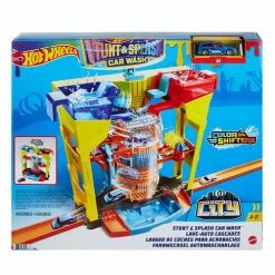 MATTEL, INC. Hot Wheels: City: Stunt & Splash Car Wash Playset