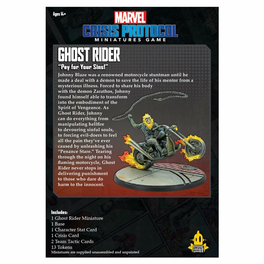 ATOMIC MASS GAMES Marvel Crisis Protocol: Ghost Rider Miniature Character Expansion 4 ATOMIC MASS GAMES Marvel Crisis Protocol: Ghost Rider Miniature Character Expansion