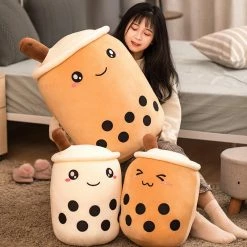Bobaberi, Black Milk Tea, 9in To 14in Plush Doll Toy [In Stock] Plushies