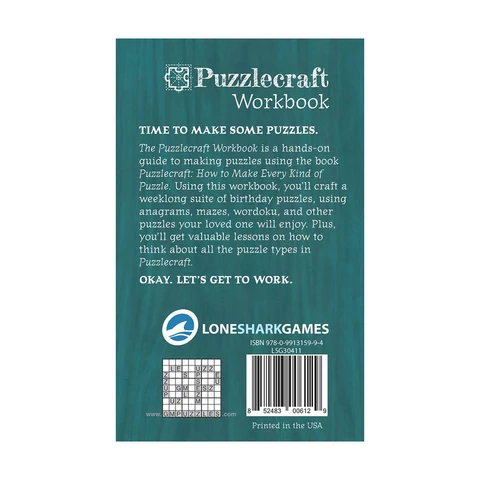 LONE SHARK GAMES All Books Puzzlecraft Workbook 4 LONE SHARK GAMES All Books Puzzlecraft Workbook