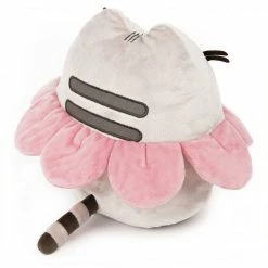 Pusheen Pink Flower Petals Gray And Pink - Gund 9.5" Plush