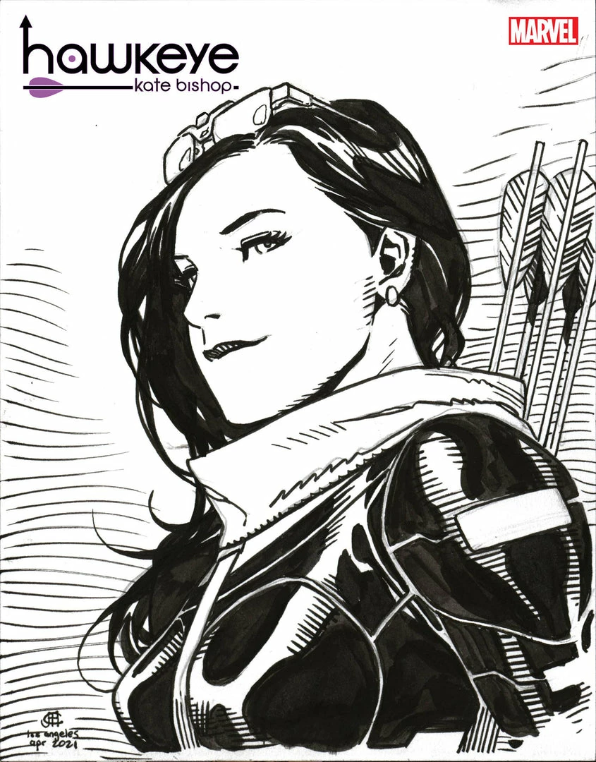 Hawkeye Kate Bishop #3 (Of 5) Cheung Headshot Sketch Var - Marvel PRH Comic Book 3 Hawkeye Kate Bishop #3 (Of 5) Cheung Headshot Sketch Var - Marvel PRH Comic Book