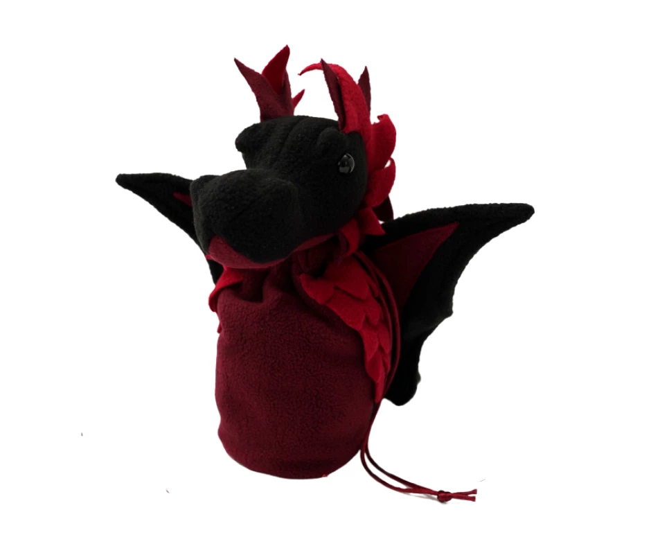 WAYWARD MASQUERADE D&D Dungeons & Dragons Dragon Bagons: Plush Dragon Dice Bag (Black/Red) 3 WAYWARD MASQUERADE D&D Dungeons & Dragons Dragon Bagons: Plush Dragon Dice Bag (Black/Red)