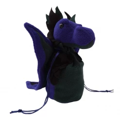 WAYWARD MASQUERADE D&D Dungeons & Dragons Dragon Bagons: Plush Dragon Dice Bag (Purple/Green)