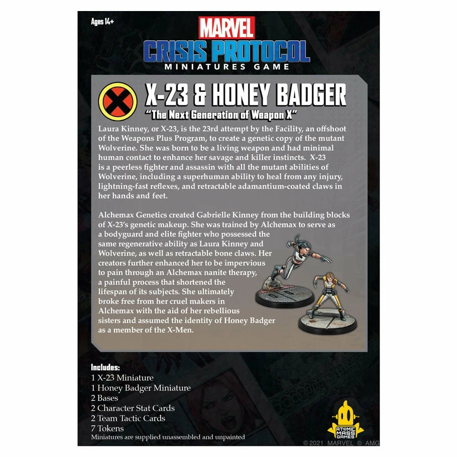 ATOMIC MASS GAMES Marvel Crisis Protocol: X-23 & Honey Badger Character Pack 5 ATOMIC MASS GAMES Marvel Crisis Protocol: X-23 & Honey Badger Character Pack