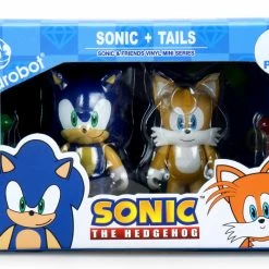 Figures Sonic The Hedgehog - Sonic And Tails - Kidrobot 3" Two-Pack Vinyl Figure
