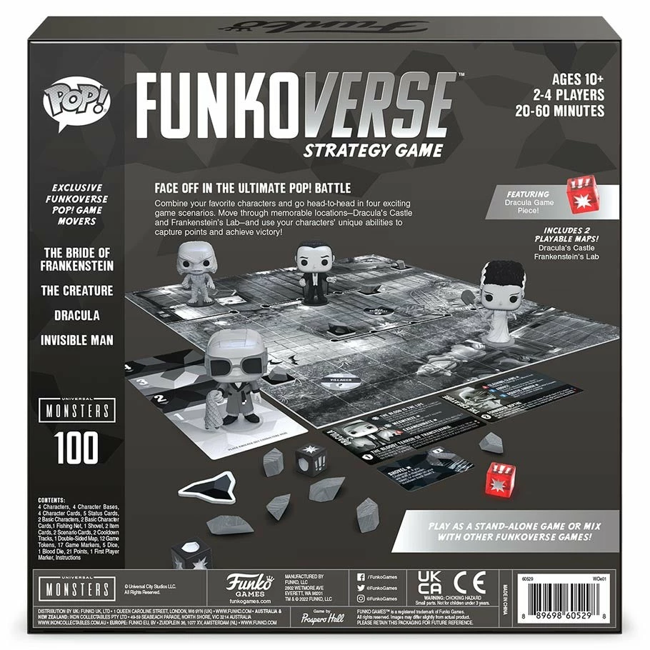 Funkoverse:Universal Monsters 100 4-Pack Board Game 4 Funkoverse:Universal Monsters 100 4-Pack Board Game