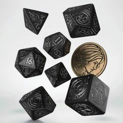 Q-WORKSHOP The Witcher Dice Set: Yennefer - The Obsidian Star (7 + Coin)