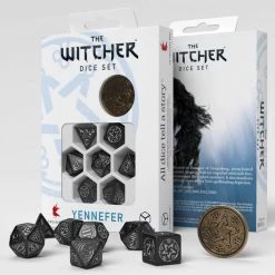 Q-WORKSHOP The Witcher Dice Set: Yennefer - The Obsidian Star (7 + Coin)