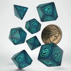 Q-WORKSHOP The Witcher Dice Set: Yennefer - Sorceress Supreme (7 + Coin)