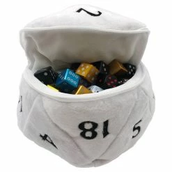 ULTRA PRO Dungeons & Dragons D20 Plush Dice Bag - White D&D