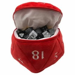 ULTRA PRO Dungeons & Dragons D20 Plush Dice Bag - Red D&D