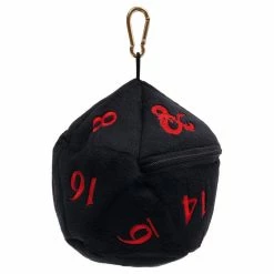 ULTRA PRO D&D Dungeons & Dragons RPG: Black And Red D20 Plush Dice Bag