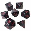 Chessex 7pcs Dice Set: Velvet - Black/Red Dungeons & Dragons