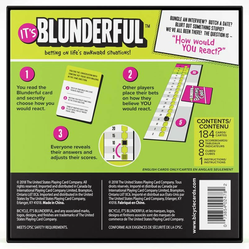 BICYCLE It's Blunderful Card Game Non-Collectible Card Games 4 BICYCLE It's Blunderful Card Game Non-Collectible Card Games