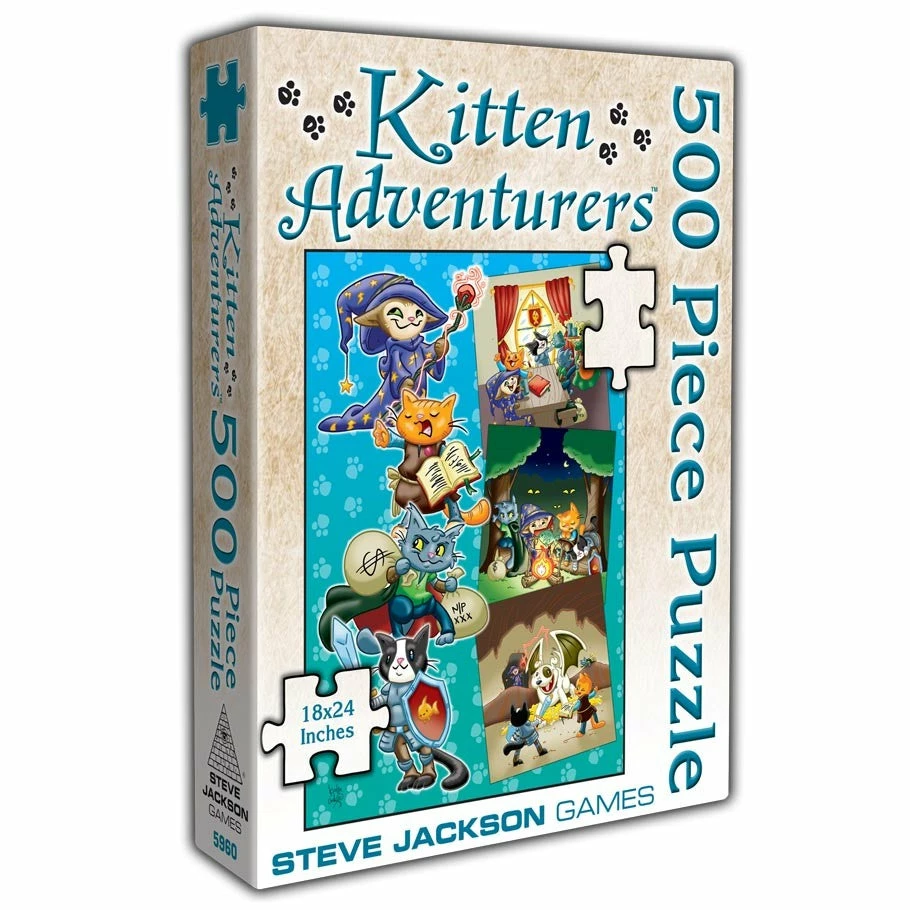 STEVE JACKSON GAMES Kitten Adventures 500pc Puzzle 3 STEVE JACKSON GAMES Kitten Adventures 500pc Puzzle