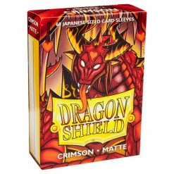 ARCANE TINMEN Card Sleeves Dragon Shield - Crimson- JP-Size Matte Basic Sleeves (60CT) [In Stock]