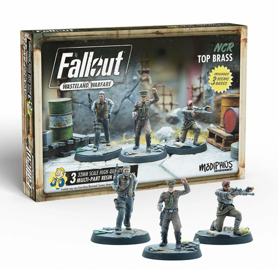 MODIPHIUS ENTERTAINMENT Fallout: Wasteland Warfare - NCR Top Brass Miniatures 3 MODIPHIUS ENTERTAINMENT Fallout: Wasteland Warfare - NCR Top Brass Miniatures