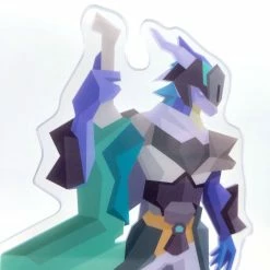 Wizardry Foundry Deck Boxes & Storage Boxes Grimoire Deck Box, Dragonlord | Store 800+ Standard Size Cards + D&D Adventure Series, Roghar - The Dragon Hunter, Acrylic Character Stand (Bundle)