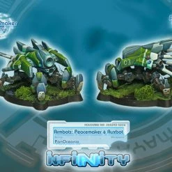 CORVUS BELLI Infinity - Panoceania: Armbots Peacemaker And Auxbot Miniatures [Pre-order]