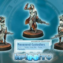 CORVUS BELLI Infinity - Nomads: Reverend Custodiers (Hacker, Boarding Shotgun) Miniatures [Pre-order] Miniature Games