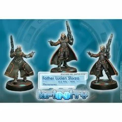 CORVUS BELLI Infinity - Mercenaries: Father Lucien Sforza, Authorized Bounty Hunter (Viral Rifle + Adhl) Miniatures [Pre-order]