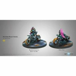 CORVUS BELLI Infinity - Mercenaries: Authorized Bounty Hunter (Shotgun, Bike) Miniatures