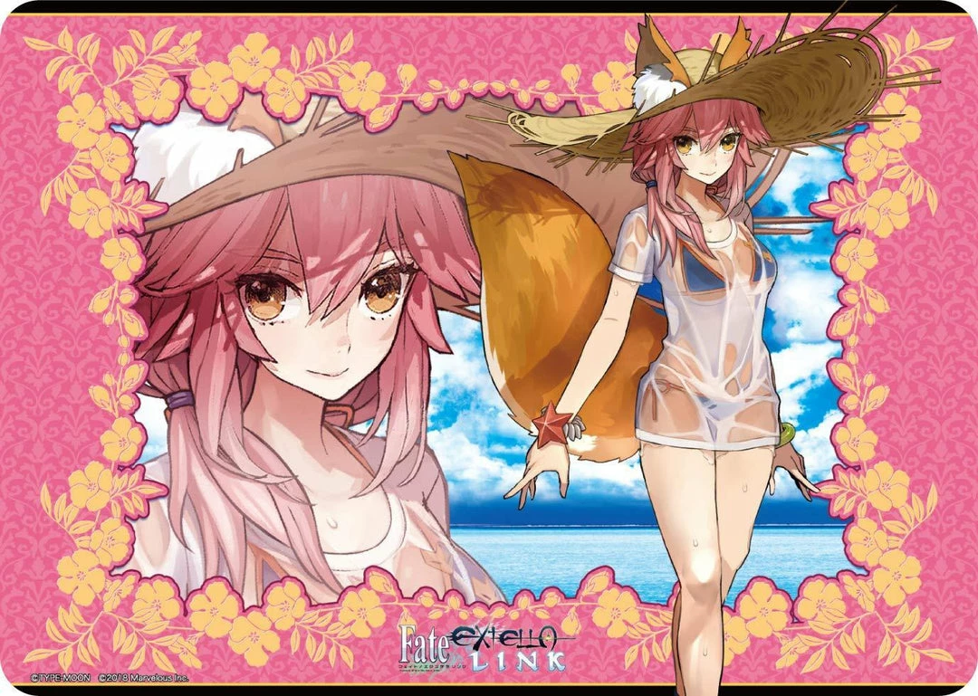 Play Mats Fate/EXTELLA Link Lancer Tamamo No Mae Beach Flower Ver. - Character Rubber Play Mat 4 Play Mats Fate/EXTELLA Link Lancer Tamamo No Mae Beach Flower Ver. - Character Rubber Play Mat