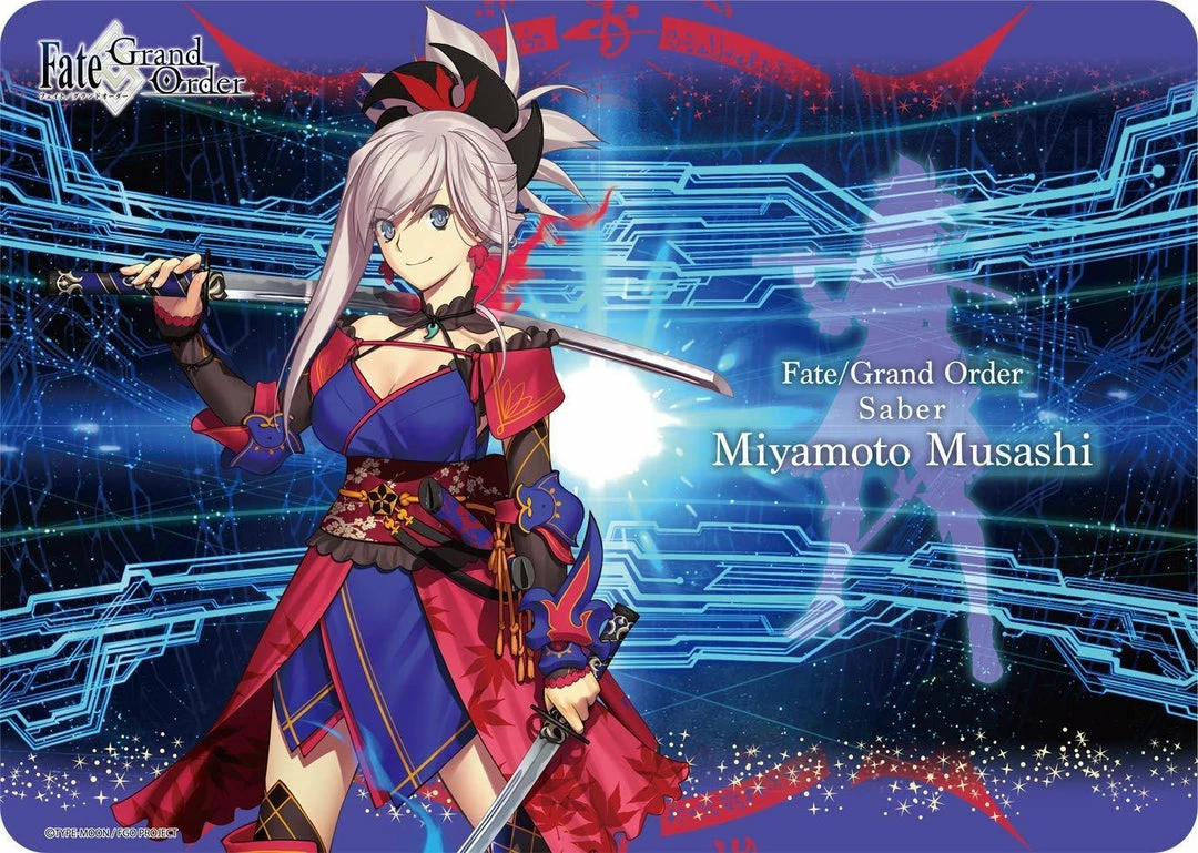 Fate Grand Order Saber Miyamoto Musashi - Character Rubber Play Mat FGO Play Mats 3 Fate Grand Order Saber Miyamoto Musashi - Character Rubber Play Mat FGO Play Mats
