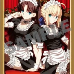 Card Sleeves Fate/stay Night Saber Altria & Rin Tohsaka Sleeves 80CT Vol.8 Comptiq Cover