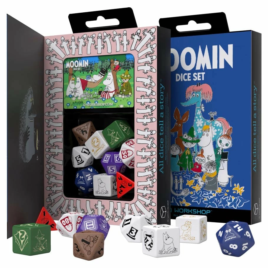 Q-WORKSHOP Moomin 9pcs Dice Set Dice Sets 3 Q-WORKSHOP Moomin 9pcs Dice Set Dice Sets