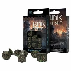 Q-WORKSHOP Runic Bottle-GRgd 7pcs Dice Set Dice Sets