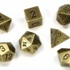 Dungeons & Dragons Chessex 7-Die Set Metal: Old Bronze Color