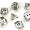 Chessex 7-Die Set Metal: Silver Color