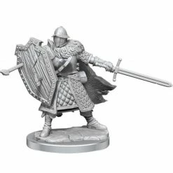 WIZKIDS Dungeons & Dragons D&D Frameworks: Human Fighter Male W1 Unpainted Miniatures [Pre-order]