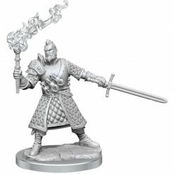 WIZKIDS Dungeons & Dragons D&D Frameworks: Human Fighter Male W1 Unpainted Miniatures [Pre-order]