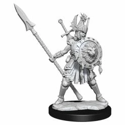 WIZKIDS Dungeons & Dragons D&D Frameworks: Human Fighter Female W1 Unpainted Miniatures [Pre-order]